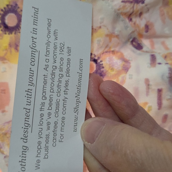 VTG NWT National Womens Robe Housecoat Butterflies Floral Front Zip Pockets 3X - Picture 4 of 14